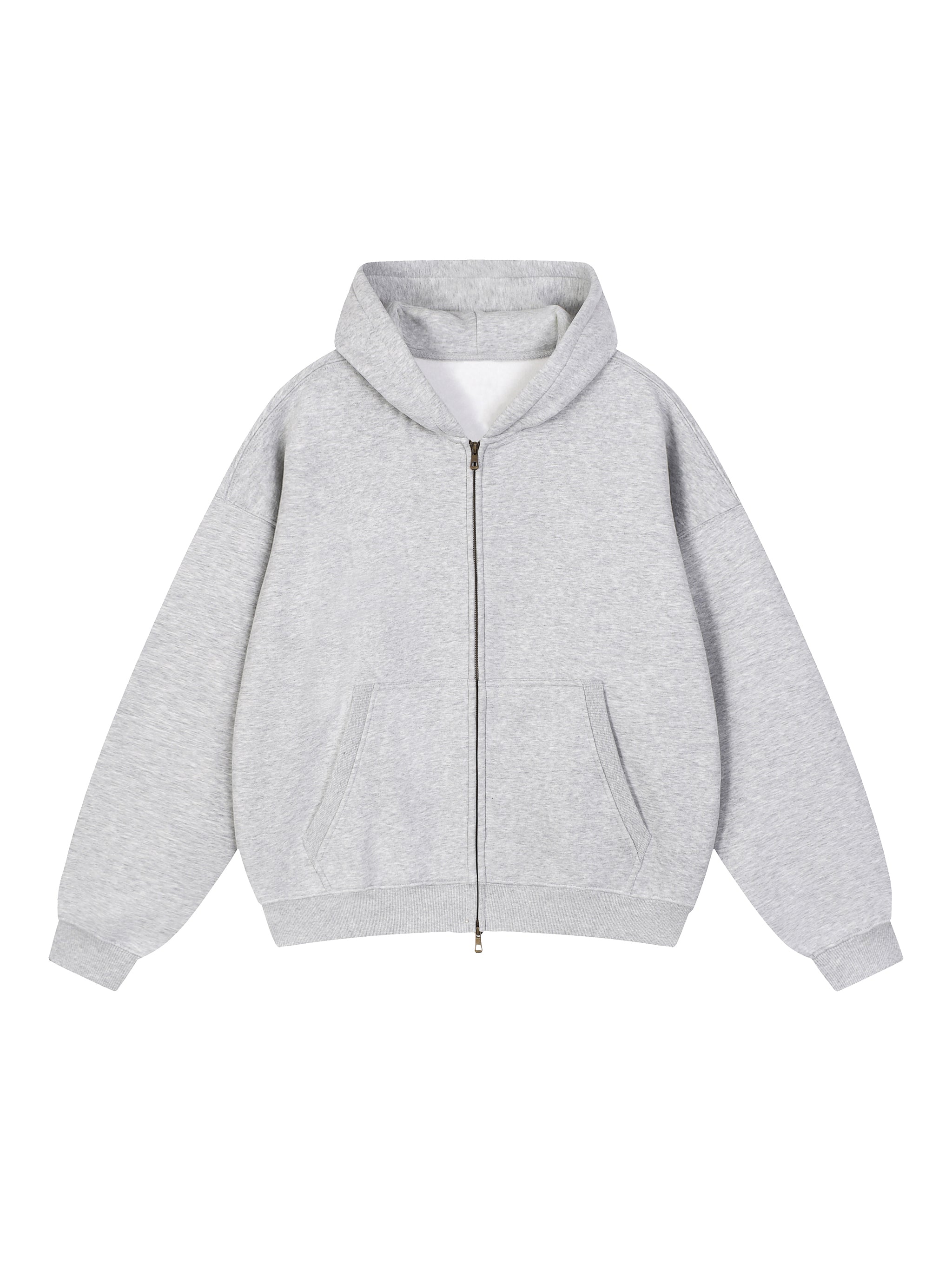 350 GSM Lunar zip-up - Flower Gray